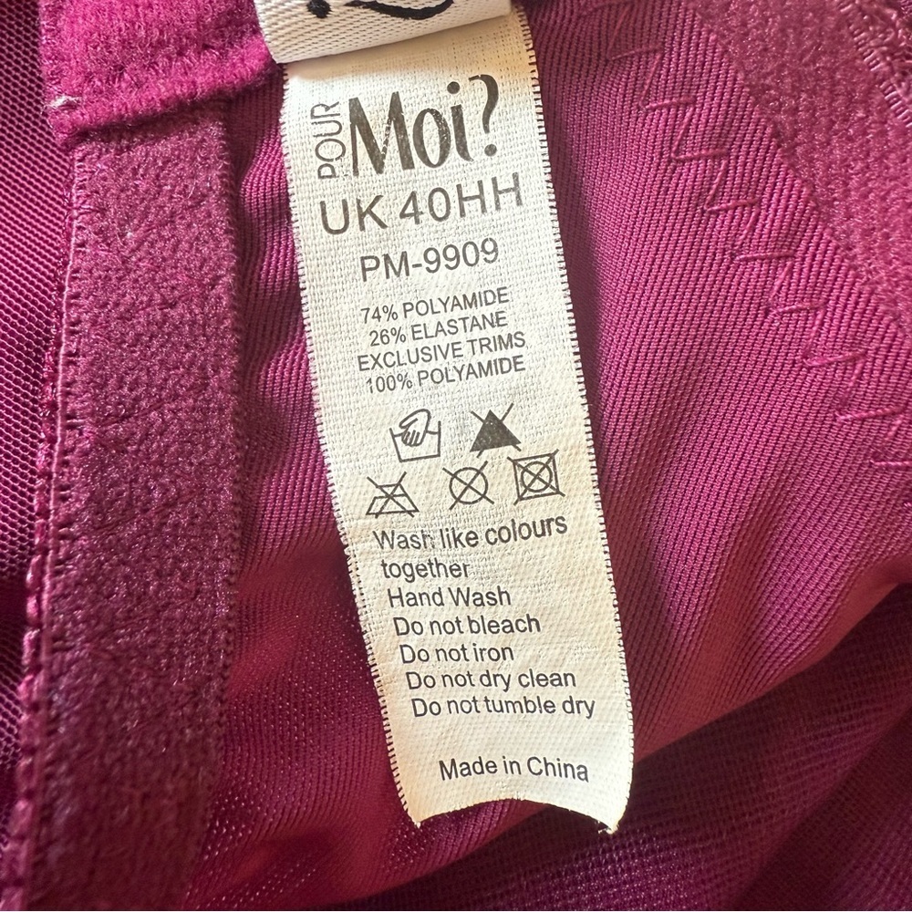Pour Moi Full Figure Lace Women's Bra in Burgundy - Picture 7 of 7